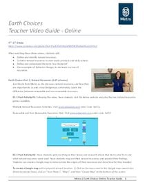 Earth Choices Teacher Guide