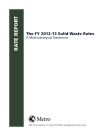 2012-13 solid waste rates: Methodological statement