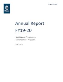 Community Enhancement Program FY 2019-20 Annual Report