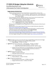 FY 2023-24 budget adoption schedule