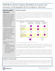 Solid Waste Service Equity Audit Highlights