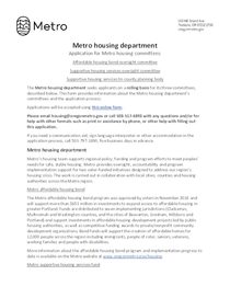 Joint housing committees application packet