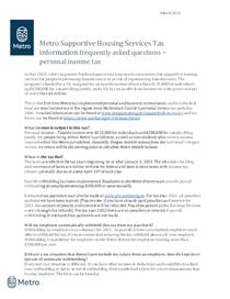 FAQ SHS tax - personal