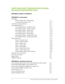 Smith and Bybee Comprehensive Natural Resource Plan Appendices