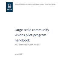 Large-scale community visions pilot program handbook