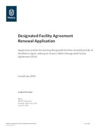 Designated facility agreement renewal application