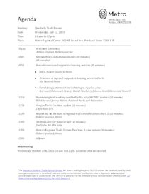 July 12, 2023 Quarterly Trails Forum Agenda