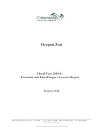 2010–11 Oregon Zoo economic and fiscal impact analysis report