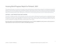 2021 housing bond annual progress report - Portland