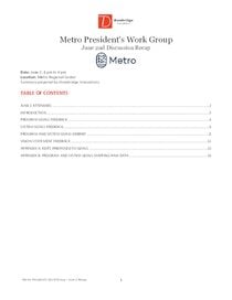 Metro Council President's Work Group June 2 Summary