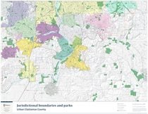 Jurisdictional boundaries and parks: Urban Clackamas County