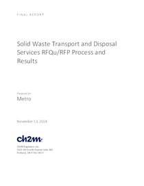 Summary report of landfill and transportation procurements