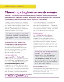 Choosing single-use service ware