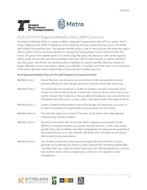 Draft 2023 RTP Regional Mobility Policy overview