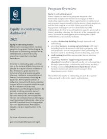 2021 annual equity in contracting dashboard