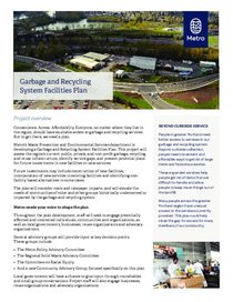 Garbage and recycling system facilities plan project overview Aug. 2022