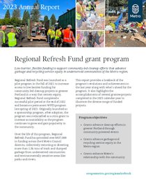 Regional Refresh Fund 2023 annual report 