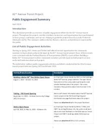 82nd Avenue Transit Project public engagement summary