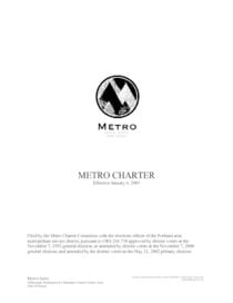 Metro charter (see Section V, Chapter 26 for MPAC)