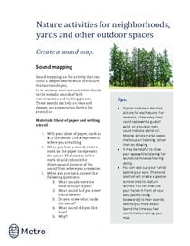 Nature activities for neighborhoods - sound map