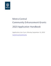 2023 application handbook: Metro Central Community Enhancement Grants