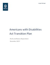 2019 Parks and Nature ADA transition plan 
