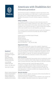 Grievance procedure: Americans with Disabilities Act