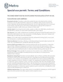 Special-use permit standard terms and conditions