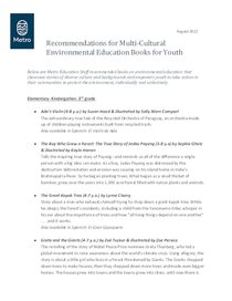 Multicultural environmental education book list