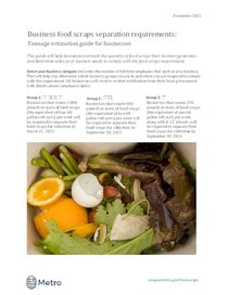 Food scraps separation requirement - FAQ for businesses