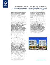 Transit Oriented Development Program 2022 Annual Report