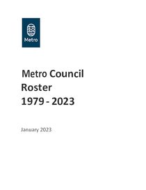 Metro Council Roster 1979 - 2023