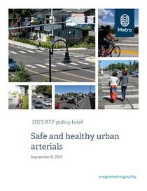 Safe and healthy urban arterials policy brief
