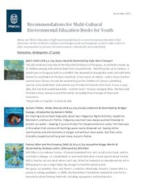 Multicultural environmental education book list