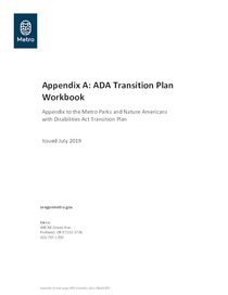 Appendix A: Transition Plan Workbook