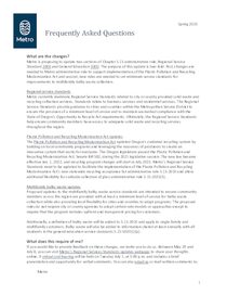 2025 Regional Service Standard updates frequently asked questions