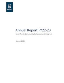 Community Enhancement Program FY 2022-23 annual report