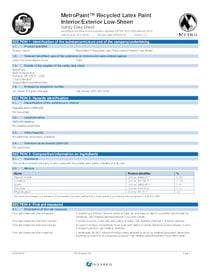 MetroPaint safety data sheet