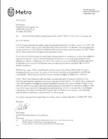 Grimm's Fuel Company Inc - Transmittal letter and Solid Waste Facility License L-043-12B
