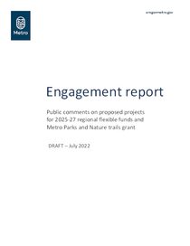 2025-27 RFFA Draft public comment report