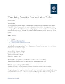 English - 2025 Water safety toolkit