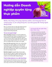 Guide for businesses to donate food - Vietnamese 