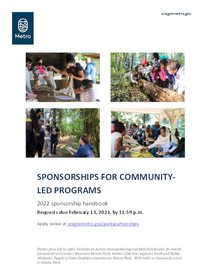 2022 Community-led sponsorships Handbook