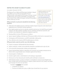 Regional Travel Options 2023-26 grants eligibility guide