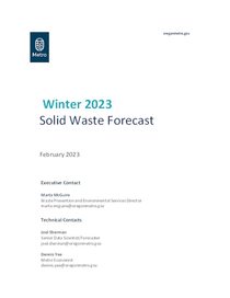 Winter 2023 Solid waste forecast