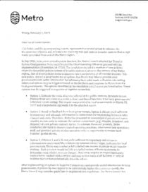 Letter to local governments