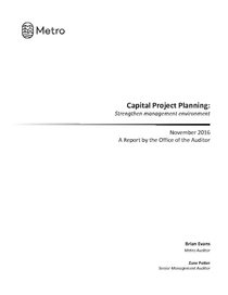 Capital Project Planning Audit