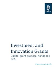 2023 Investment and Innovation Capital Grant Proposal Handbook