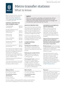 Metro transfer stations - what-to-know factsheet