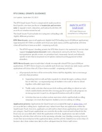 Regional Travel Options Small Grants guide 